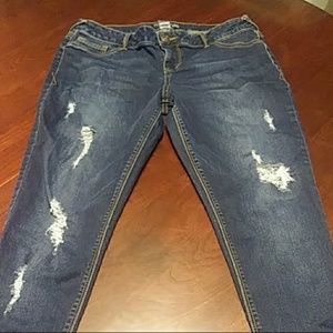 Maurice's distress skinny jeans
